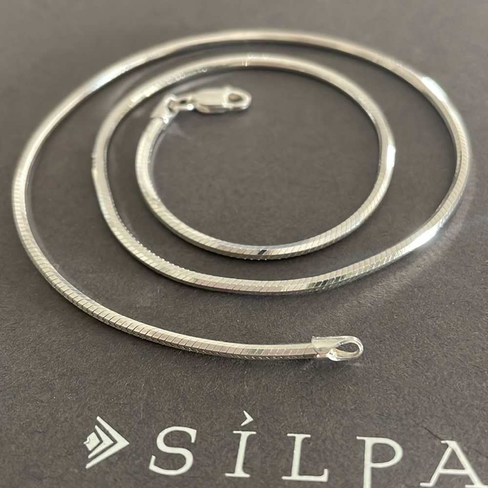 Silpada Sterling Silver Eight Sided Snake Chain Necklace N0993